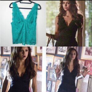 ASO Katherine Pierce Alt Colour Bebe Lace Tank Top Size Large vampire diaries